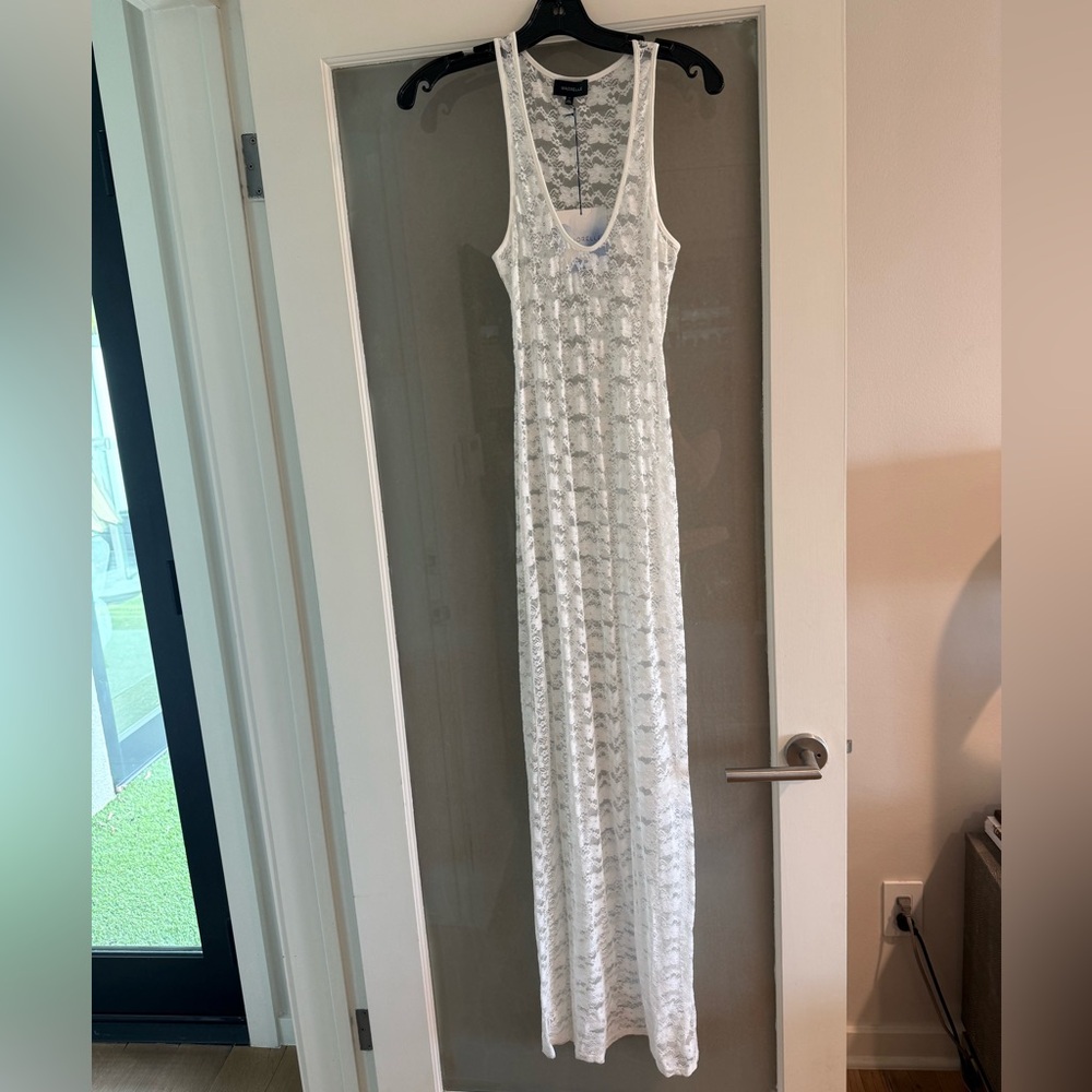 MAJORELLE Brand New w Tags Elegant White Lace Maxi Dress XS